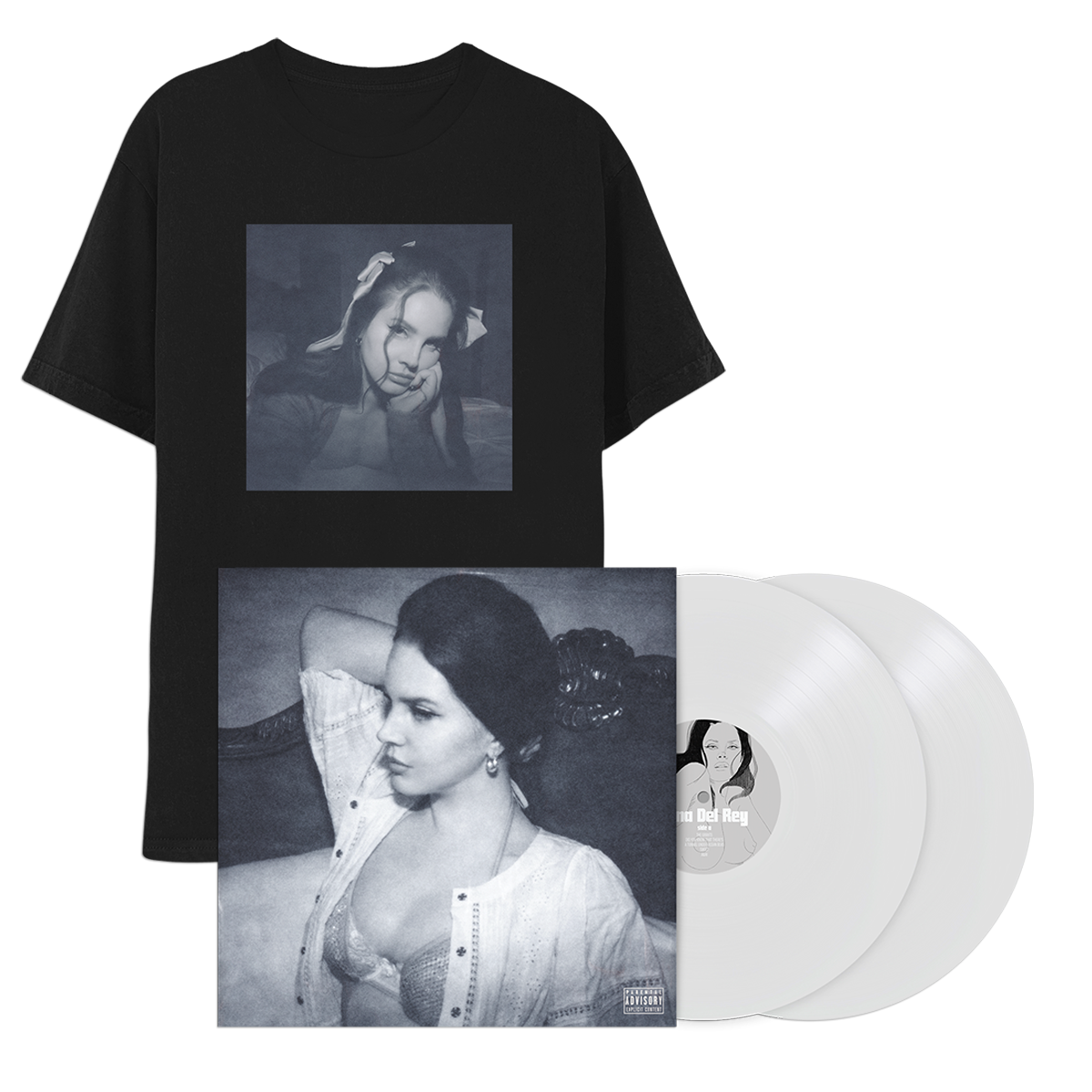 Vinyle blanc exclusif + album t-shirt - noir - Store Lana Del Rey