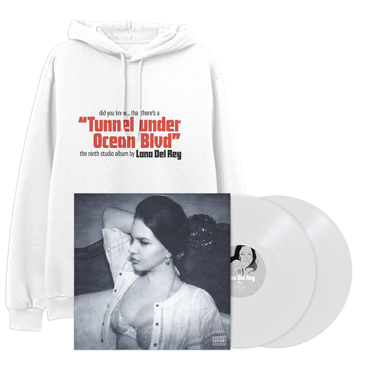 Vinyle blanc exclusif + hoodie blanc - Store Lana Del Rey